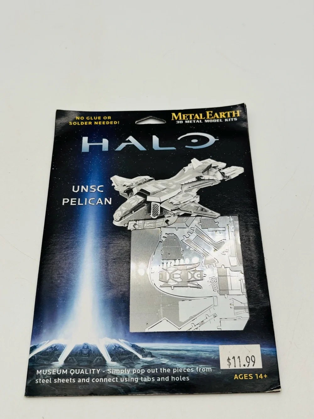 Halo UNSC Pelican 3D Metal Model Kit - Silver